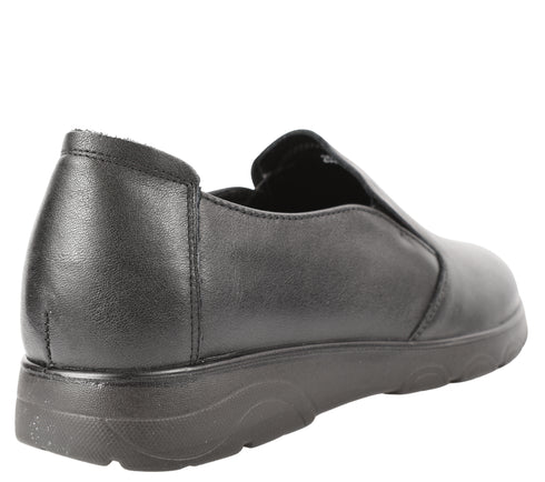 Pantofi casual, dama, FORMAZIONE, 2527 negru, piele naturala